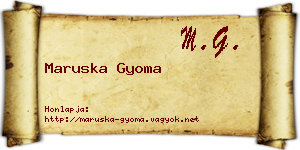 Maruska Gyoma névjegykártya